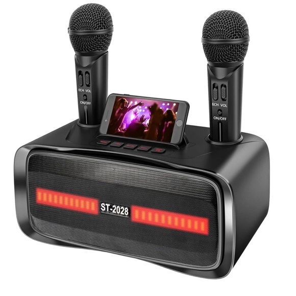 Portable Karaoke Machine Bluetooth Microphone Parties Events Speaker System